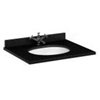 Bayswater 1020mm x 470mm Countertop & Basin; 1 Tap Hole - Black Marble