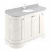 Bayswater 1200mm Curved Vanity Unit 4 Doors - Pointing White