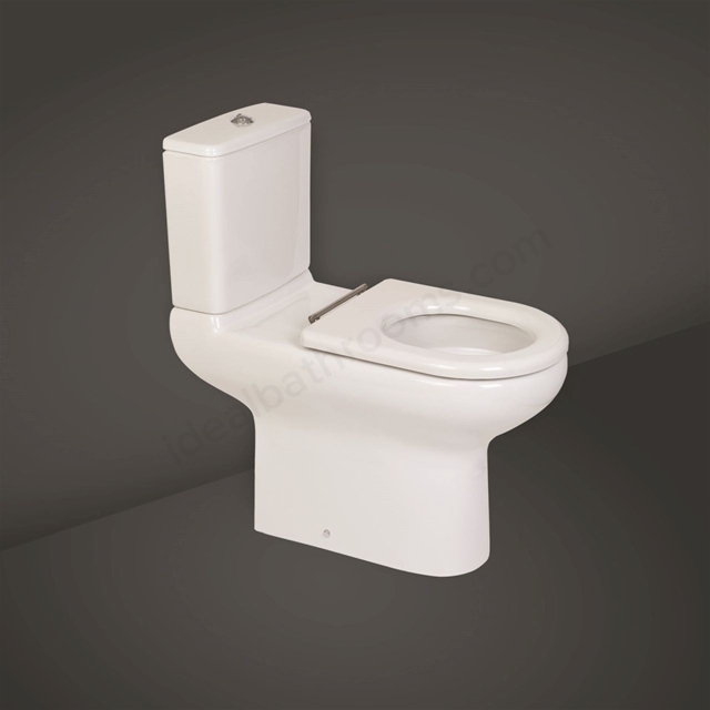 RAK Ceramics Compact Deluxe Rimless Close Coupled Full Access Open Back WC Pan - White