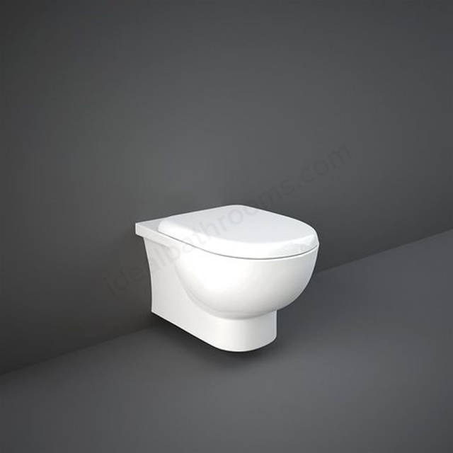 RAK Ceramics Tonique Rimless Wall Hung WC Pan - White