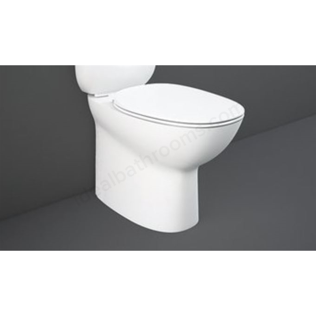 RAK Ceramics Morning Fully Back To Wall Close Coupled Rimless WC Pan - White