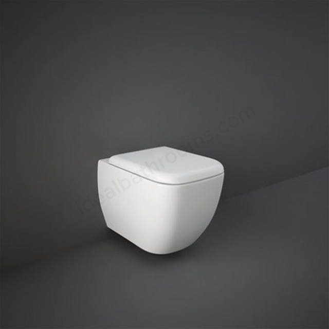 RAK Ceramics Metropolitan Rimless Wall Hung Pan With Hidden Fixations - White