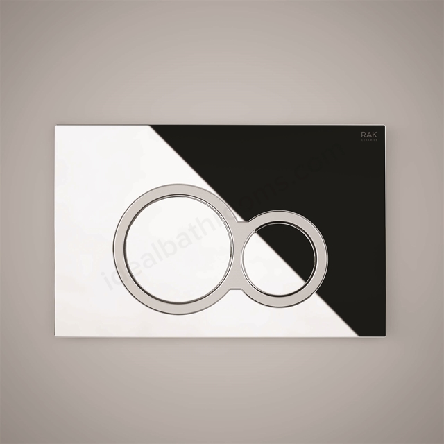 RAK Ceramics polished chrome flush plate with matt push plates