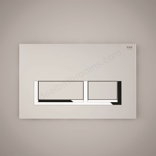 RAK Ceramics matt chrome flush plate with rectangular push plates