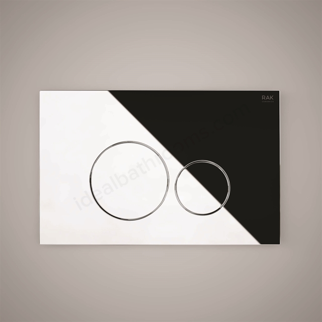 RAK Ceramics polished chrome flush plate with round push plates