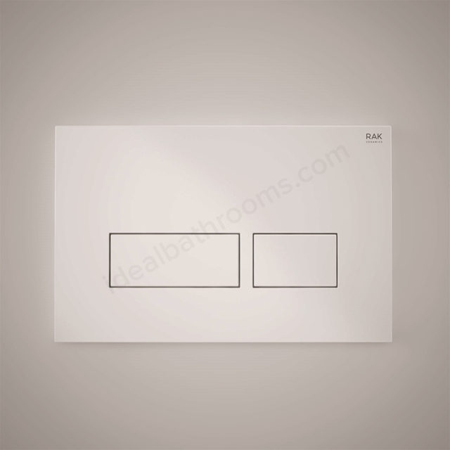 RAK Ceramics white flush plate with rectangular push plates