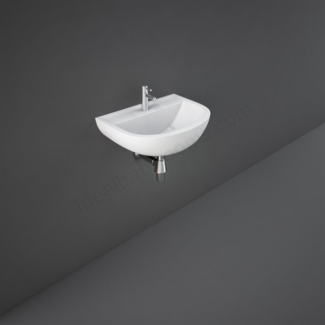 RAK Ceramics Compact 380mm Wall Hung Basin 1 Tap Hole