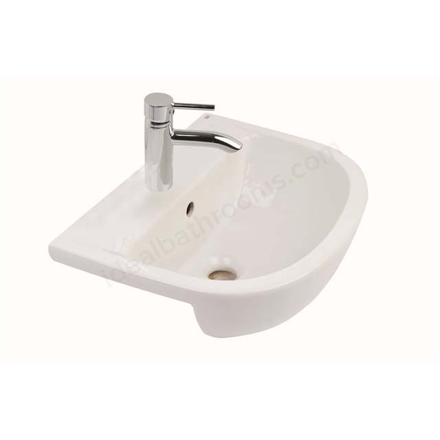 RAK Ceramics Compact 325mm Semi Recessed Basin 1 Tap Hole