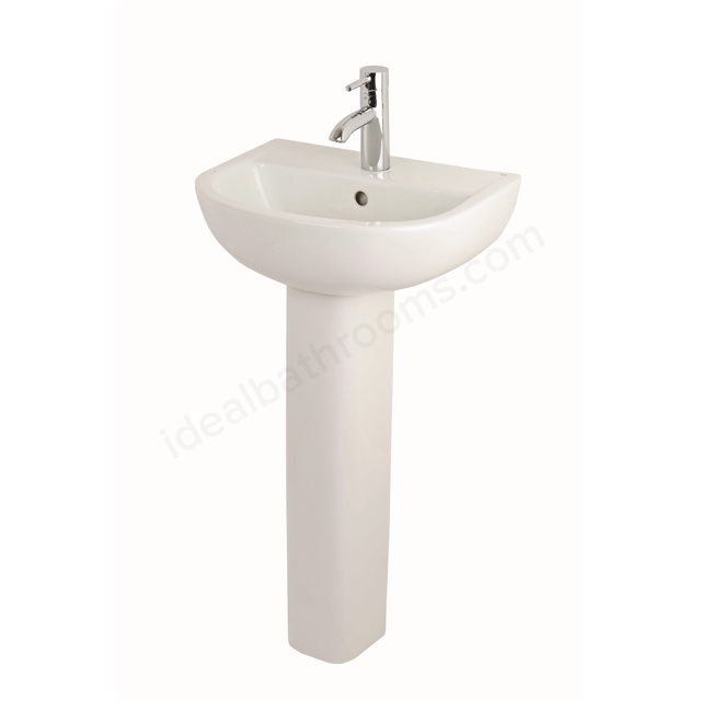 RAK Ceramics Compact 450mm Pedestal Basin 2 Tap Holes