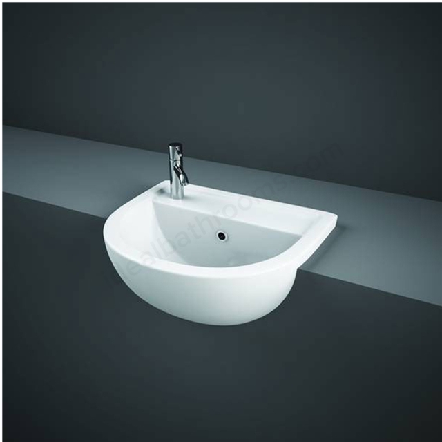 RAK Ceramics Compact 360mm Semi Recessed Basin 1 Tap Hole