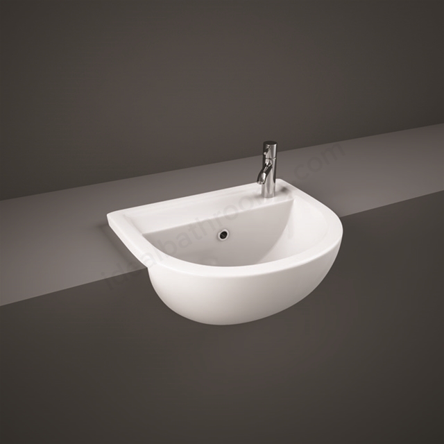 RAK Ceramics Compact 360mm Semi Recessed Basin 1 Tap Hole