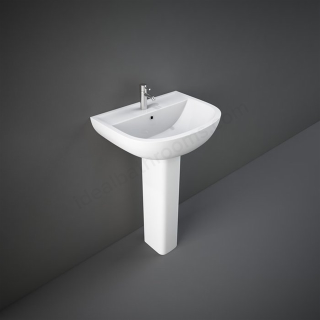 RAK Ceramics Compact 380mm Pedestal Basin 1 Tap Hole