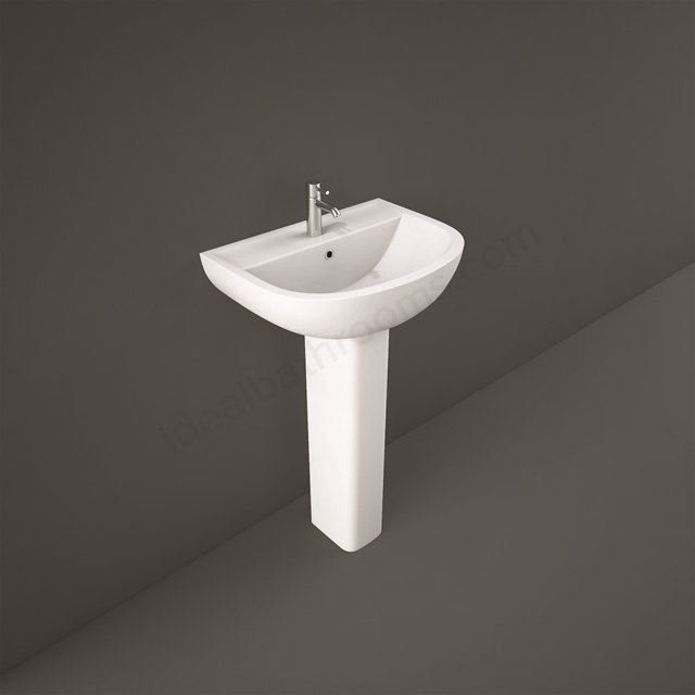 RAK Ceramics Compact 550mm Pedestal Basin 1 Tap Hole