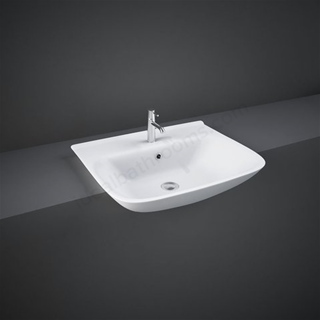 RAK Ceramics Origin 520mm Semi Recessed Basin 1 Tap Hole