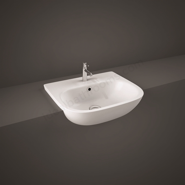 RAK Ceramics Tonique 520mm Semi Recessed Basin 1 Tap Hole