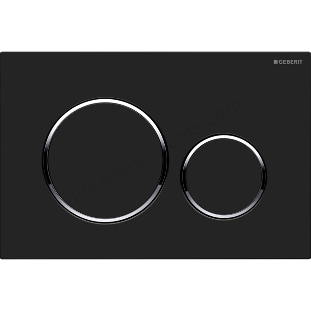 Geberit Sigma20 Dual Flush Plate - Matt Black & Chrome