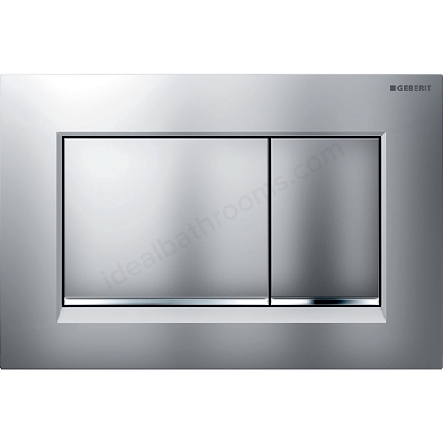 Geberit Sigma20 Square Dual Flush Plate - Matt Chrome & Chrome