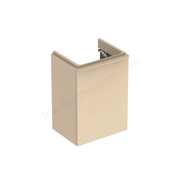 Geberit Smyle Square 450mm washbasin unit RH door sand