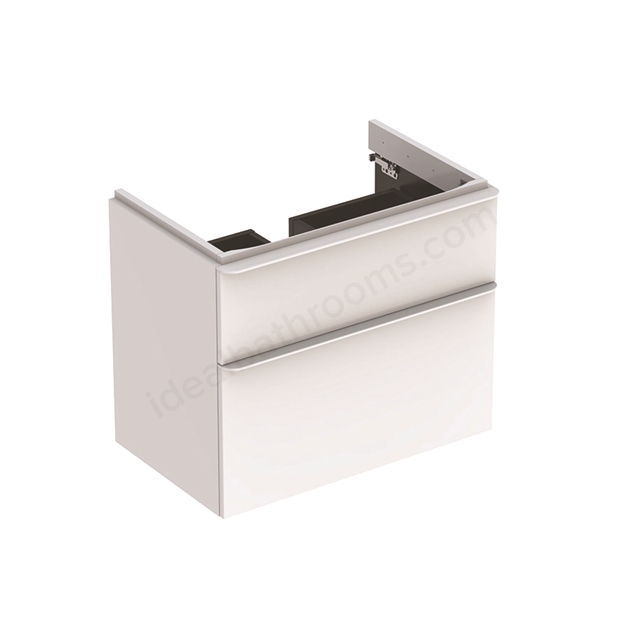 Geberit Smyle Square 750mm washbasin unit 2 drawer white