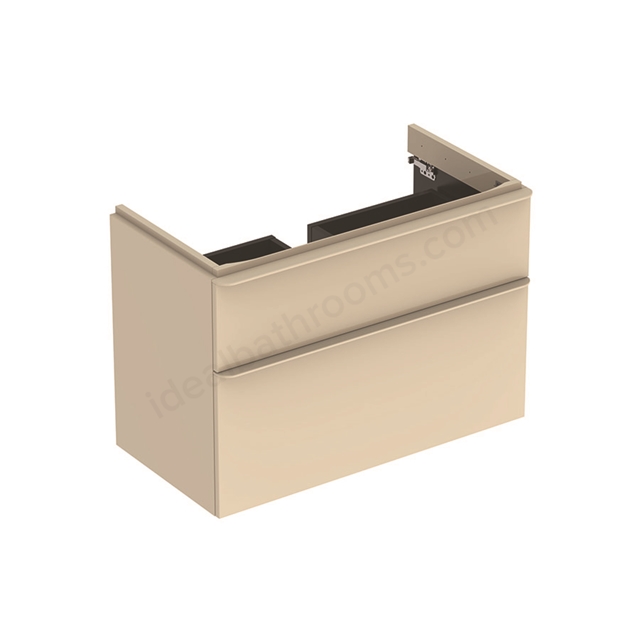 Geberit Smyle Square 900mm washbasin unit 2 drawer sand