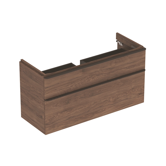 Geberit Smyle Square 1200mm washbasin unit 2 drawer hickory