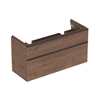 Geberit Smyle Square 1200mm double washbasin unit 2 drawer hickory
