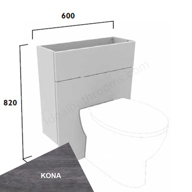 Tavistock Calm Slim 600mm Back To Wall WC w/ Fascia Pack & Carcass - Kona
