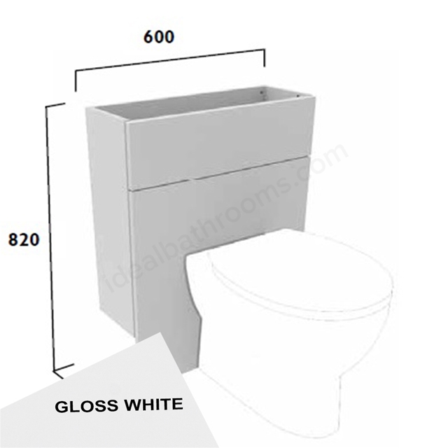 Tavistock Calm Slim 600mm Back To Wall WC w/ Fascia Pack & Carcass - Gloss White