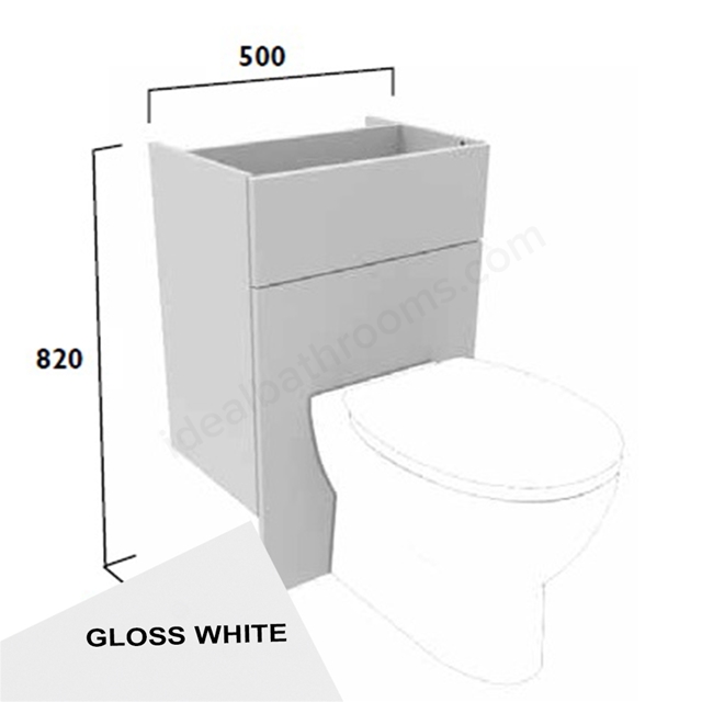 Tavistock Calm Standard 500mm Back To Wall WC w/ Fascia Pack & Carcass  - Gloss White
