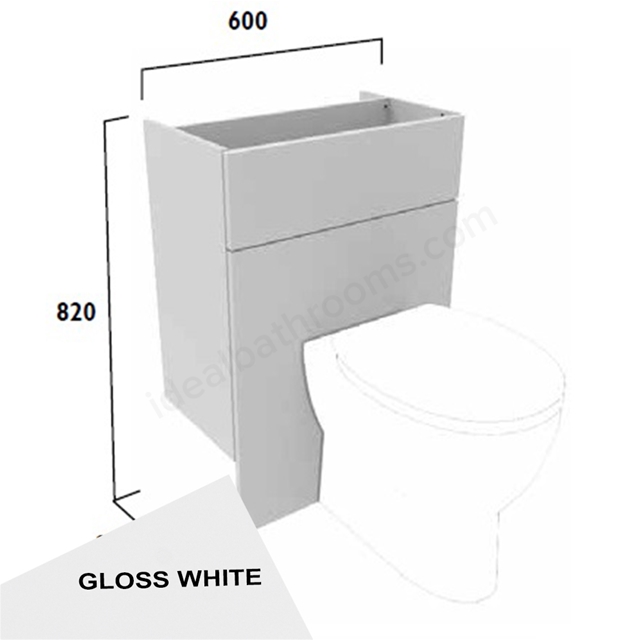 Tavistock Calm Standard 600mm Back To Wall WC w/ Fascia Pack & Carcass  - Gloss White