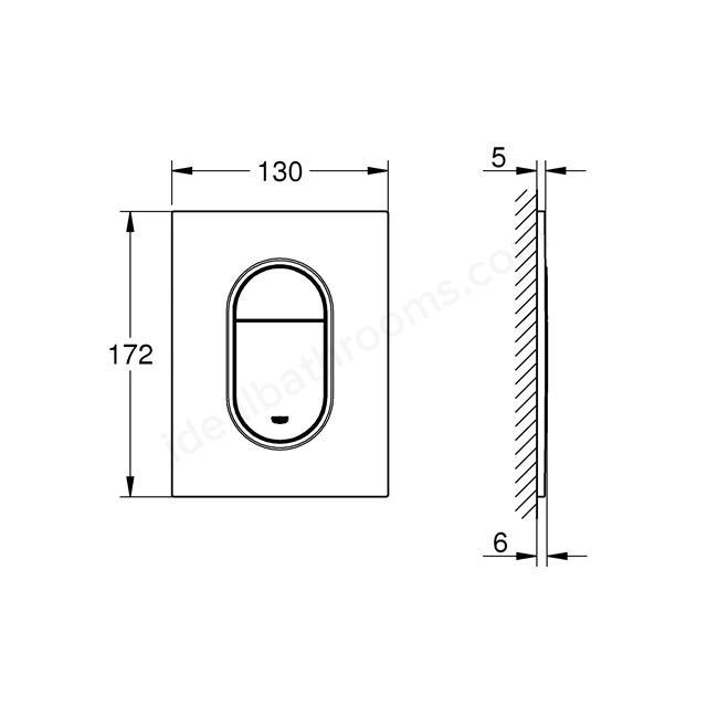 Grohe Arena Cosmopolitan wall plate S