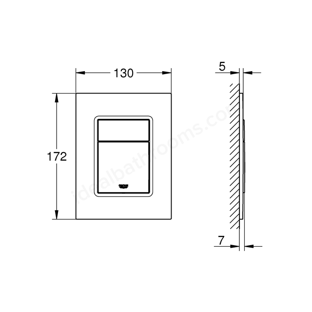 Grohe Skate Cosmopolitan wall plate S