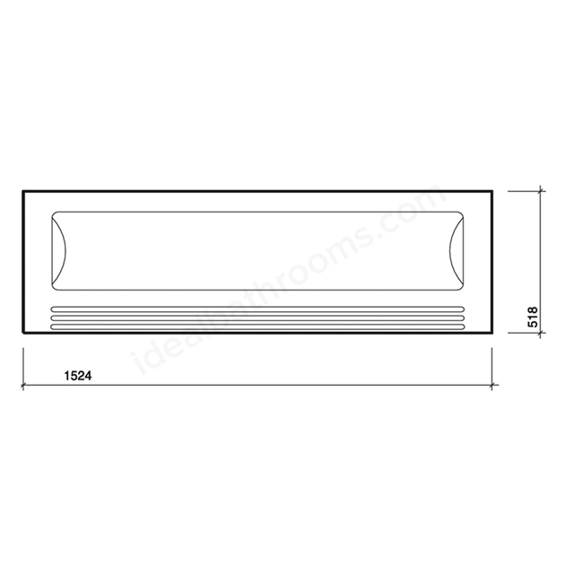 Twyford Omnifit 1524mm Wide Straight Bath Panel - White