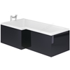 Essential Nevada MDF 1700mm L Shape Showerbath Front Bath Panel - Indigo Gloss