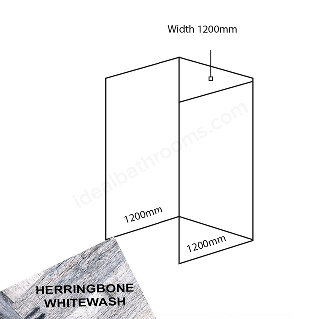 Nuance  Corner Pack D3 - Herringbone Whitewash