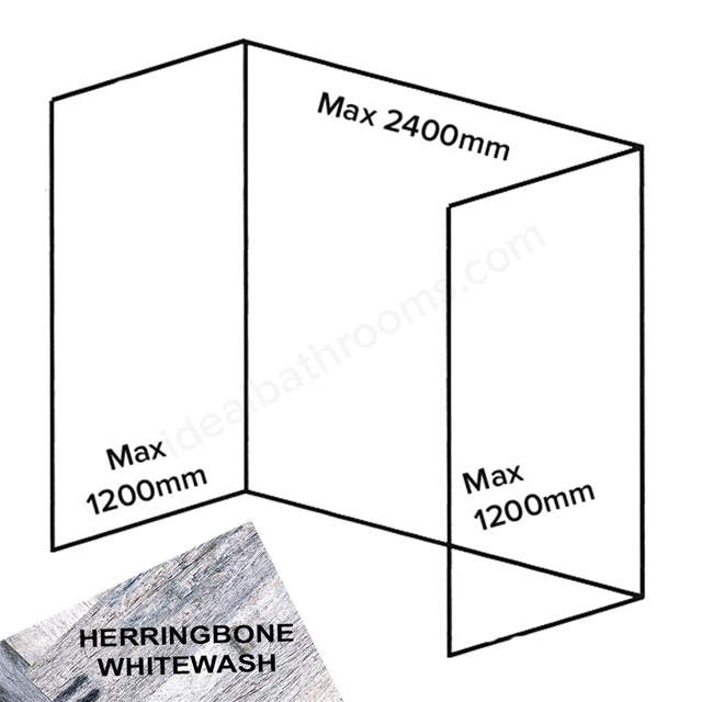 Nuance  Corner Pack F3 - Herringbone Whitewash