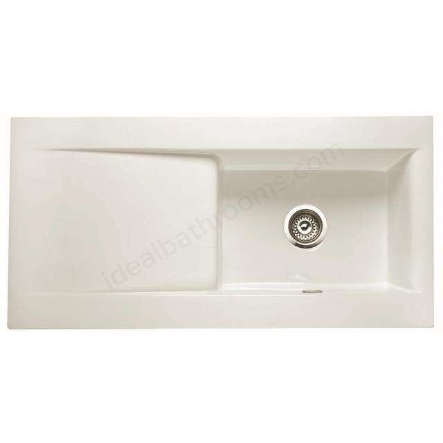 RAK Ceramics Gourmet Dream Sink 2, Single Bowl, Single Reversible Drainer