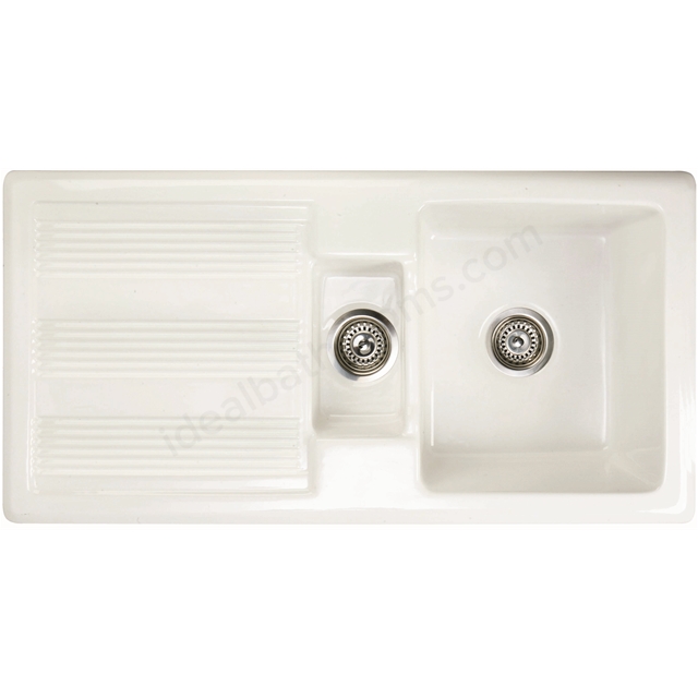 RAK Ceramics Gourmet Sink 1 MKII, 1.5 Bowl with Single Contemporary Reversible Drainer