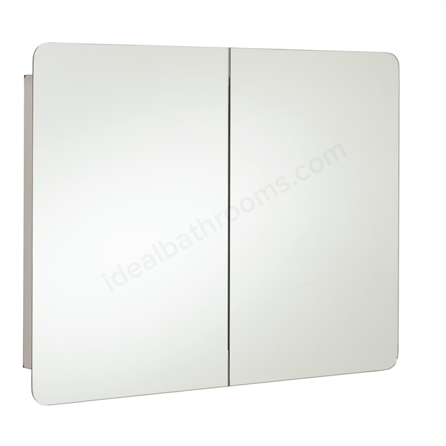 RAK Ceramics Duo Stainless Steel Double Cabinet with Mirrored Doors (H)660x(W)800x(D)120mm