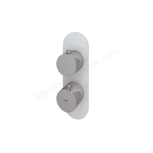 RAK Ceramics Feeling Round Single Outlet Thermostatic Concealed Shower Valve in White