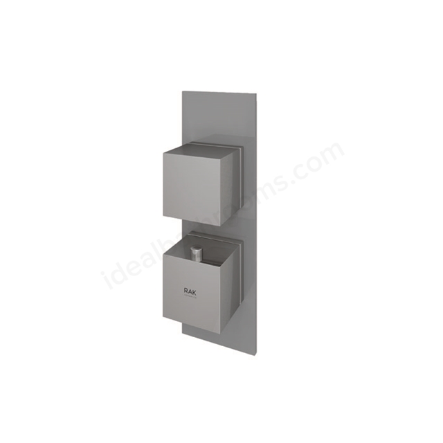 RAK Ceramics Feeling Square Single Outlet Thermostatic Concealed Shower Valve in Grey
