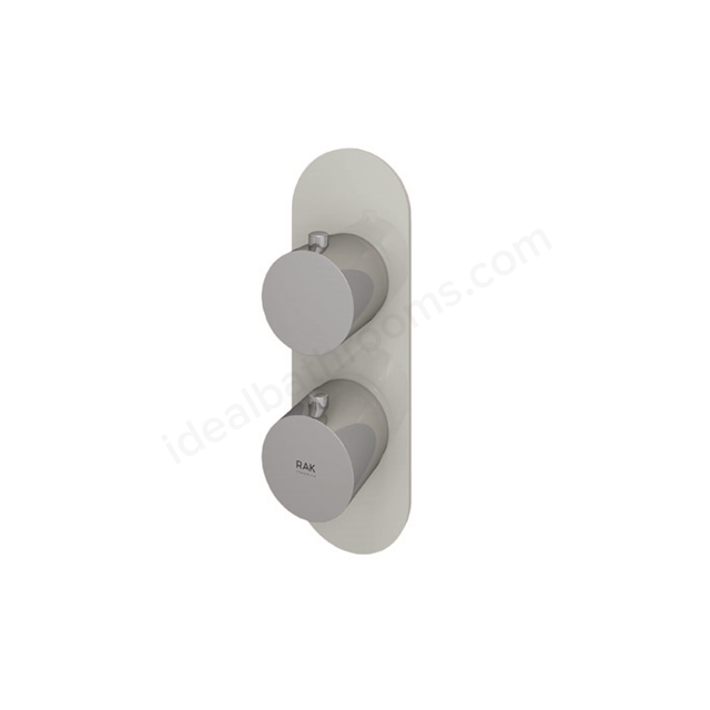 RAK Ceramics Feeling Round Single Outlet Thermostatic Concealed Shower Valve in Greige