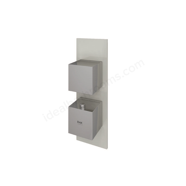 RAK Ceramics Feeling Square Single Outlet Thermostatic Concealed Shower Valve in Greige