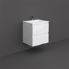 RAK Ceramics Joy 600mm x 610mm x 460mm Wall Hung Vanity Unit - Pure White