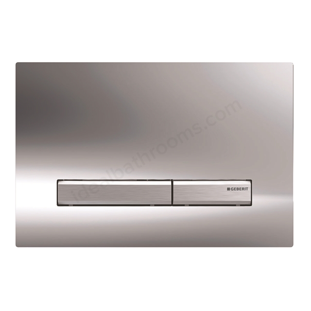 Geberit Sigma50 Dual Flush Plate - Chrome & Brushed Chrome