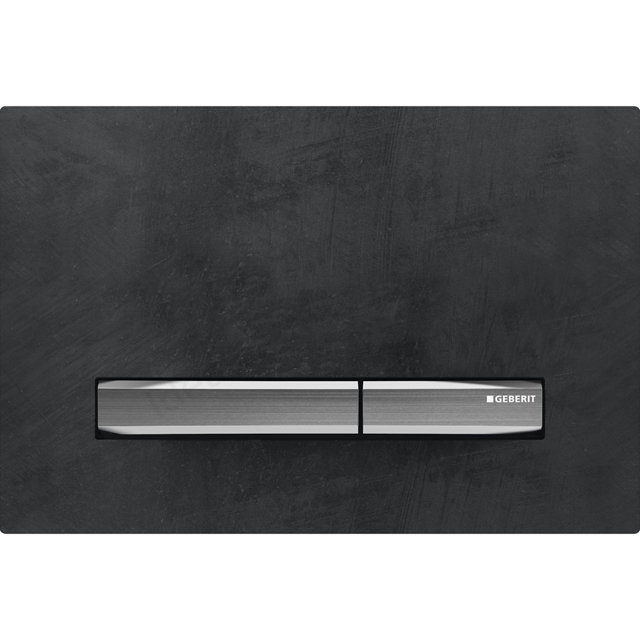 Geberit Sigma50 Dual Flush Plate - Mustang Slate & Brushed Chrome