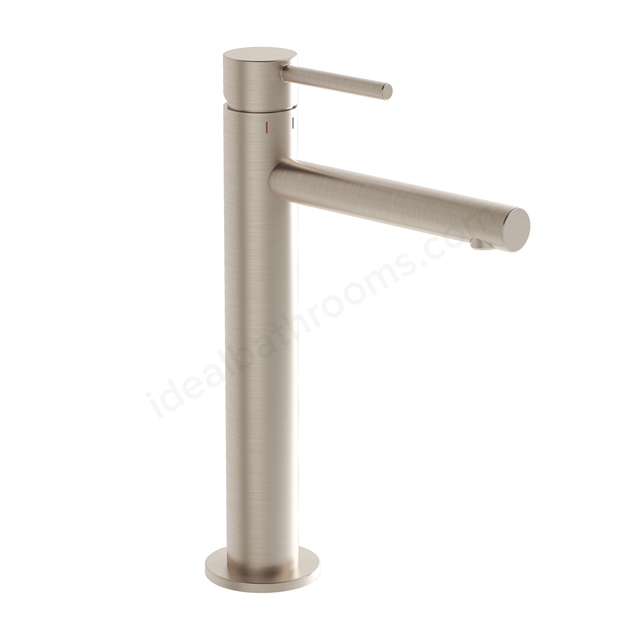 VitrA Origin Tall Basin Mixer; Brushed Nickel