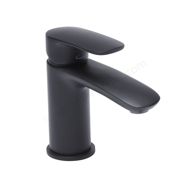 Tavistock Avid; Deck Mounted; 1 Tap Hole Basin Mixer with Click Waste - Matt Black