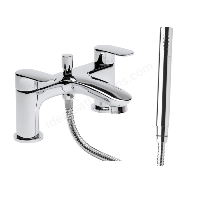 Tavistock Avid 2 Tap Hole Deck Mounted Bath Shower Mixer with Handset - Chrome