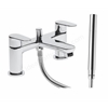 Tavistock Zero 2 Tap Hole Deck Mounted Bath Shower Mixer with Handset - Chrome
